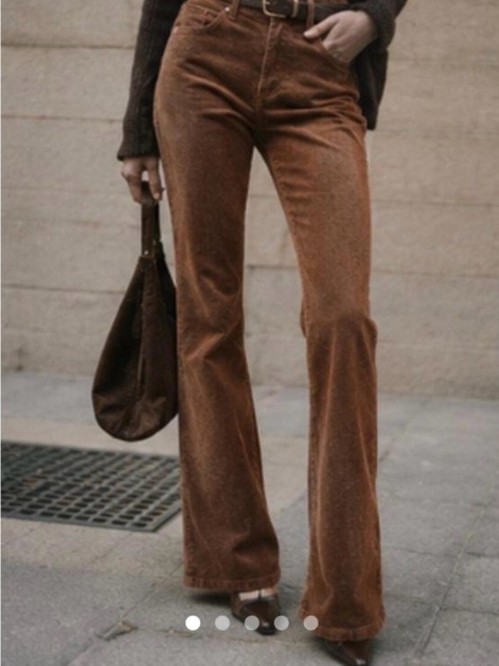 Banana Republic High Rise Flare Pant Corduroy 25P New Brownie Fall Rich Western